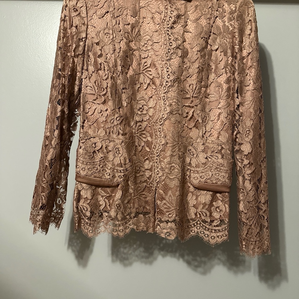 Elegant Lace and Silk Long Sleeve Dolce & Gabbana Dress Jacket.